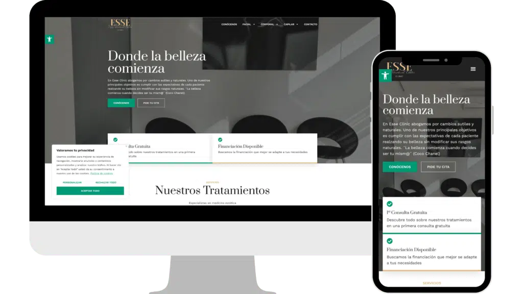 Diseño web esse clinic