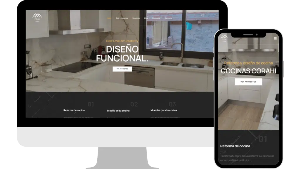 Diseño web Cocinas Corahi