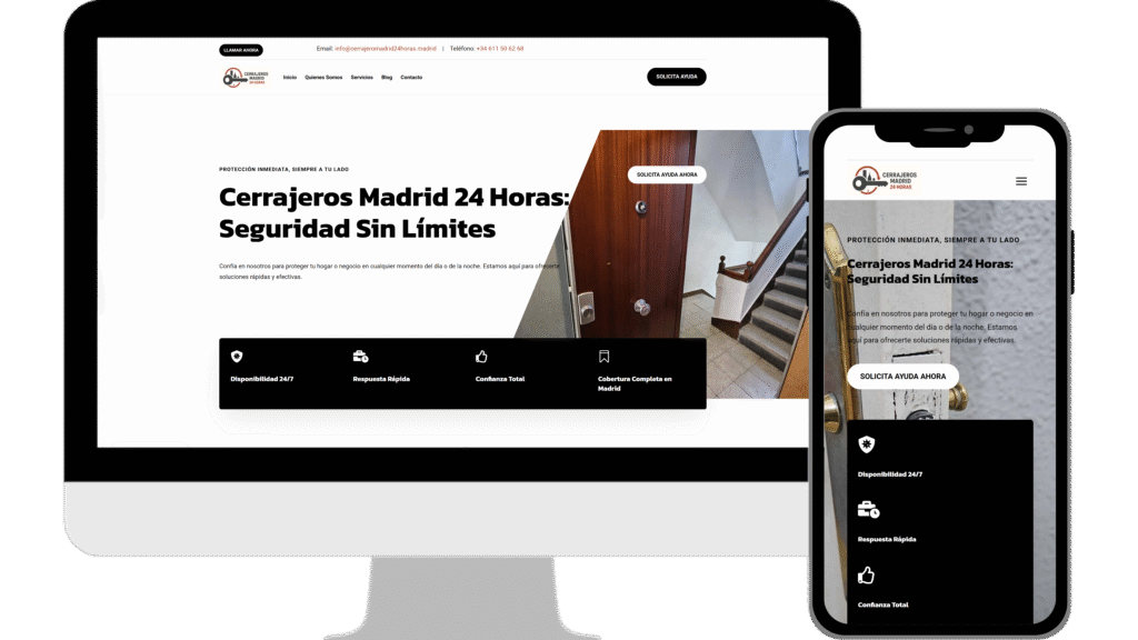 Diseño web Cerrajeros Madrid 24 horas