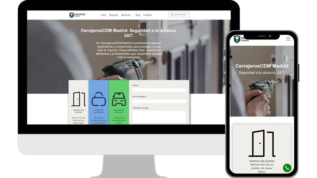 Diseño web Cerrajeros CDM Madrid