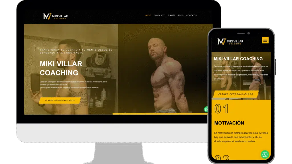 Diseño web Miki Villar Coaching
