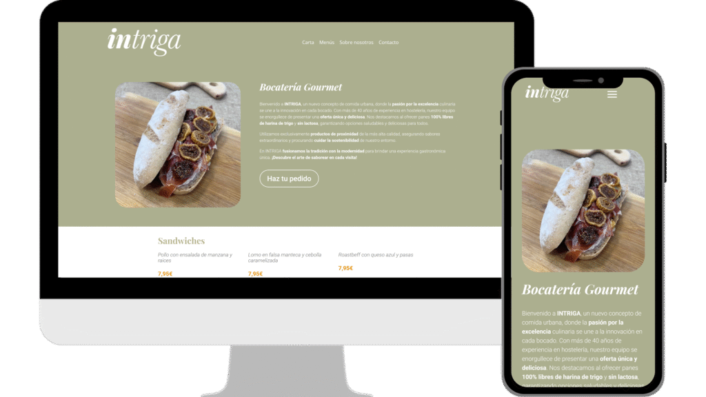 Diseño web Intriga